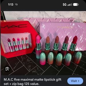 NEW✅MAC Lip Kit x 5 Holiday Lipstick Set
